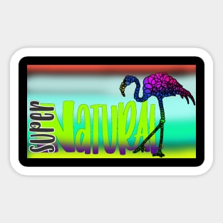 SUPER NATURAL FLAMINGO Sticker